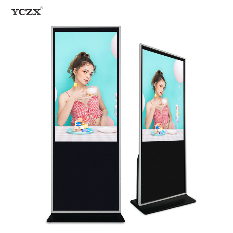 터치 스크린 LCD 디지털 실내 플로어 스탠딩 광고 플레이어 